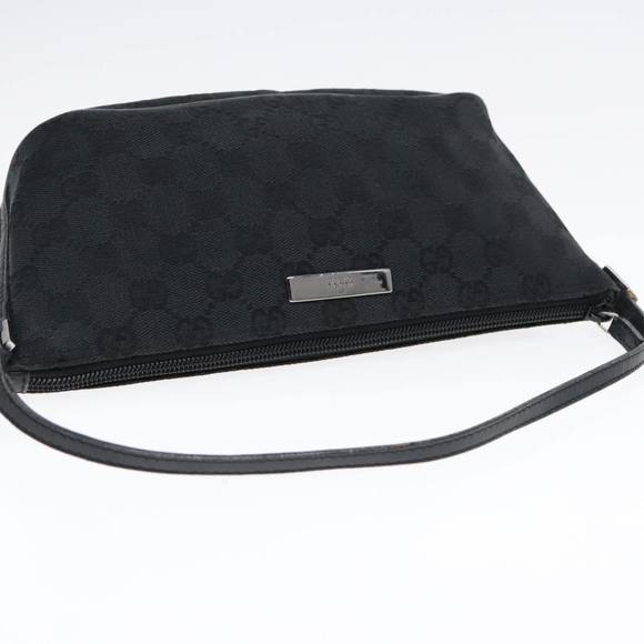 GUCCI GG Canvas Accessory Pouch Black Silver 039 1103 Auth 92636 - Picture 5 of 16